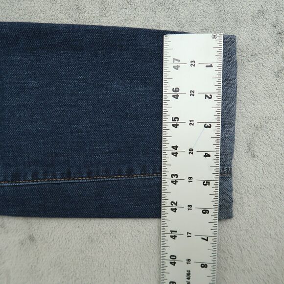 D. Jeans Women's Size 4 Blue Mid-Rise Cuffed Straight Denim Pants 26" Inseam - Picture 4 of 13